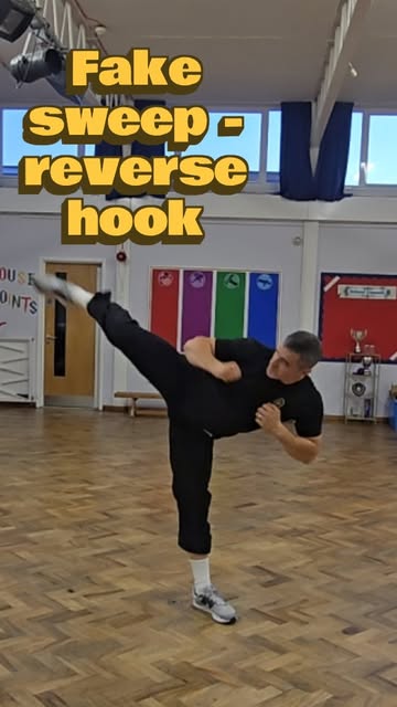 Tai Tsung instructor demonstrating a kicking technique during training